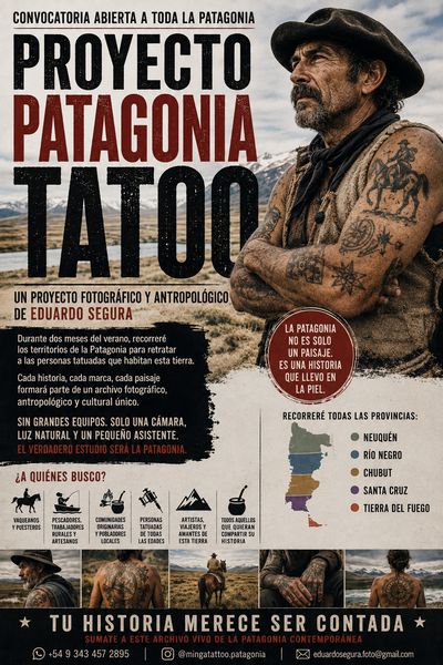 TATTOO · PATAGONIA ARGENTINA SOLICITAMOS COOLABORACION NACIONAL